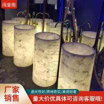 Translucent stone imitation marble luminous wash basin special-shaped light box lamp post manufacturer direct sales can be customized luminous background wall