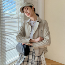 KC home must lose product jacket Evergreen imported leather sheepskin jacket short slim leather jacket