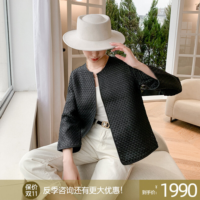 KC Home Gao Dingseries Rework leather Leather Leather Clothing Women Sheep Leather Handmade Upscale Leather Clothing