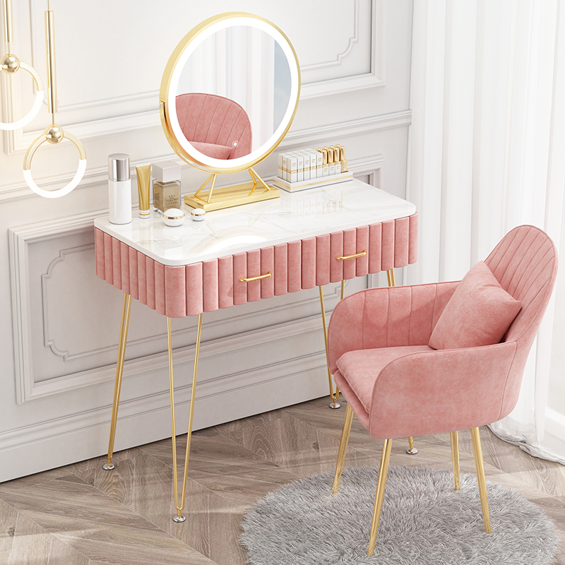 Kara magic dressing table Nordic ins style small apartment makeup table with lamp bedroom mini small modern minimalist