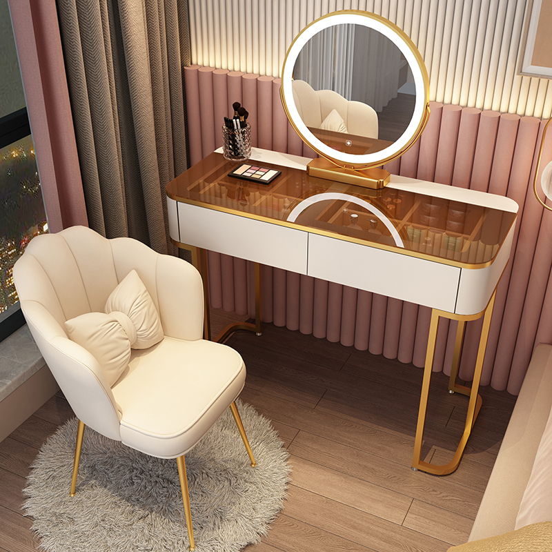 Light luxury style dressing table bedroom modern minimalist dressing table small apartment dressing table net celebrity ins style dressing table new