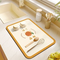 Cuisine Drain Mat Contredessus Mat Siliciel Algues Céramique Table de largile Bouche de succion Coupe du matériel Toilette Toilettes Anti-Burn Anti-Burn