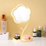 Зеркало для макияжа в стиле подсолнуха, туалетный столик для девочек, подвесные украшения, красивое зеркало для спальни, вращающееся студенческое общежитие