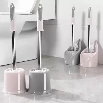 Household powder room toilet brush long handle no dead angle toilet brush double-sided toilet brush curved toilet brush set