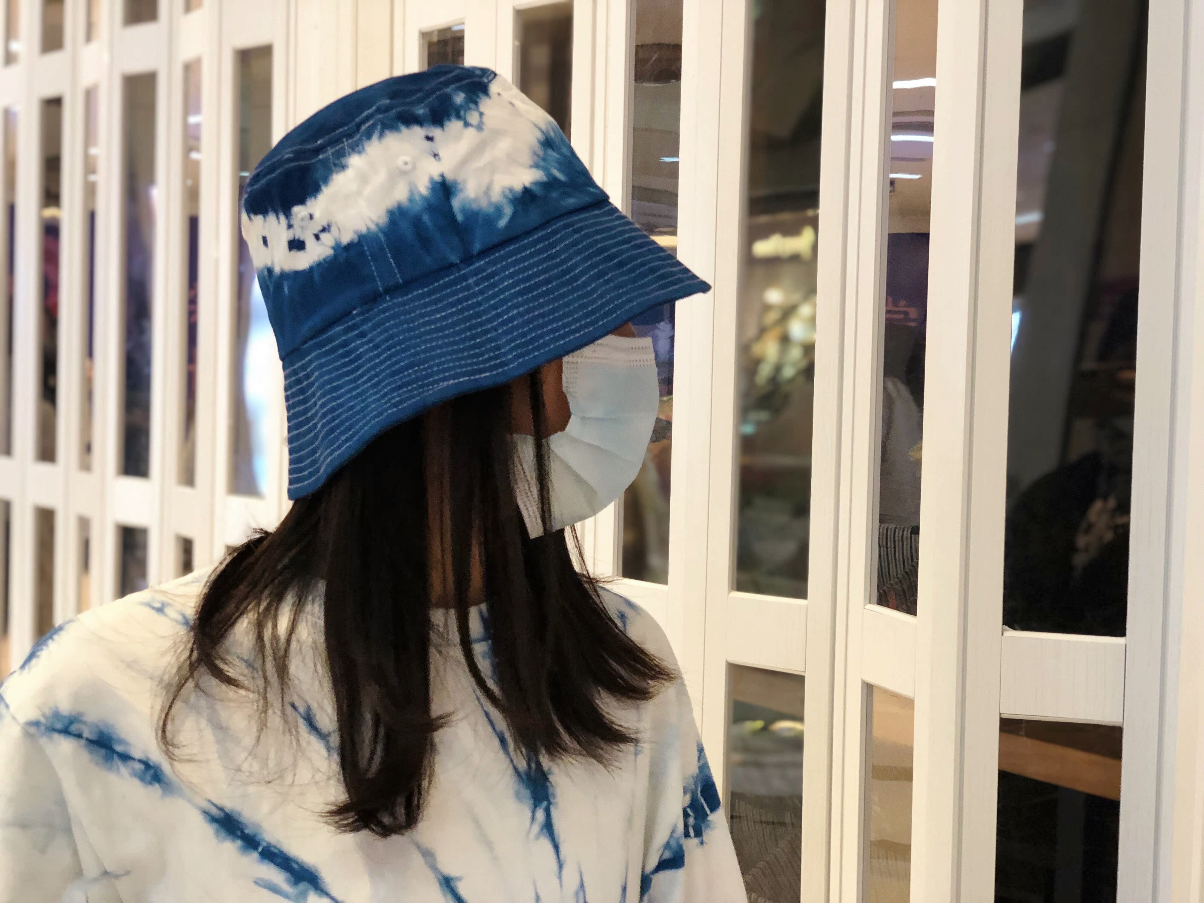 Original Design Day Department Pure Hand Blue Dye Grass Wood Dyeing Fisherman Hat Zaho Dyeing Basin Cap Sunscreen Sunscreen Art 100 lap