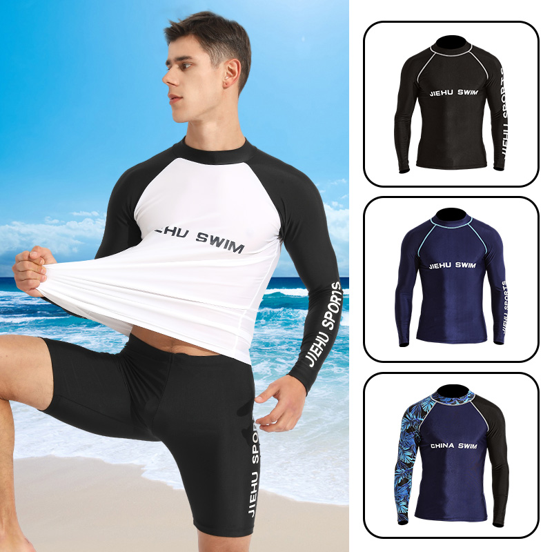 Swimsuit Men's 2022 New Swimming Trunks Men's Wetsuit Suit Men's Long Sleeve Top Swimsuit Swimming Full Equipment