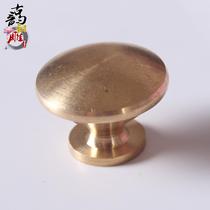 Brass handle Single hole solid drum handle Drawer cabinet Chinese door handle Antique furniture Hardware Copper accessories