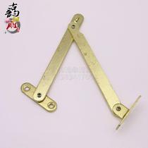 Camphor wood box accessories thousands of pounds of support rod Antique Chinese furniture Hardware accessories Iron plated copper support hinge hinge