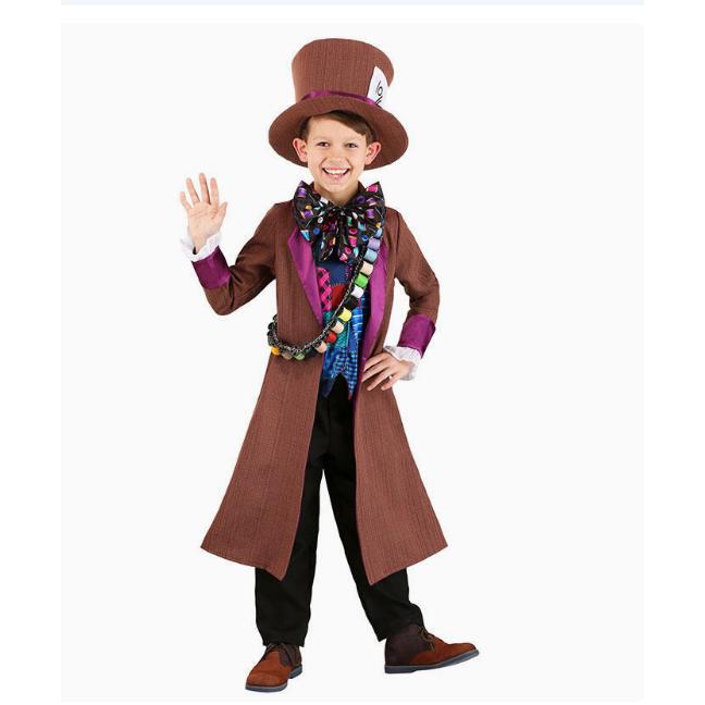 Halloween Children's Day Stage Performance Alice in Wonderland Mad Hatter Quirky Top Hat Costume