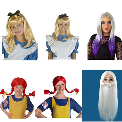 Cosplay Halloween and Children's Day wig, Alice wig, witch wig, magician wig, long braid wig