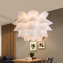 Simple Nordic art Lotus lotus chandelier Modern creative dining room Living room study store Bedroom bed and breakfast lamps