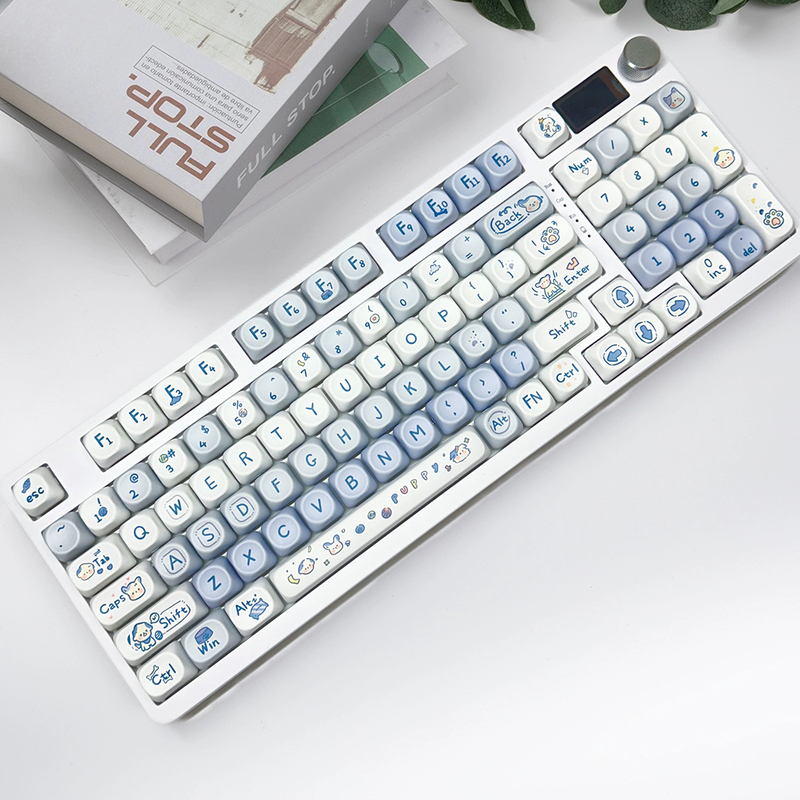 Customized 98-Key Display Wireless Bluetooth Three-Mode Mechanical Keyboard with Knob, Silent Rgb Lighting, Suitable for Women's Office Use Customized 98-Key Display Wireless Bluetooth Three-Mode Mechanical Keyboard with Knob, Silent Rgb Lighting, Suitable for Women's Office Use