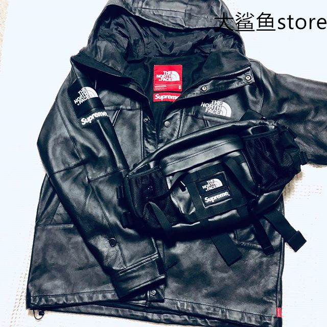 supreme tnf leather parka