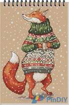 (Group treasure own) DMC kit hipster series DW032 wearing sweater Fox 14C2 embroidery