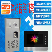 Tuya smart APP access control Building video intercom suite Villa APP remote unlock fingerprint password card to open the door