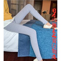 Japanese cotton leggings high waist belly slim women's tight large size autumn pants Joker small feet trousers wear outside