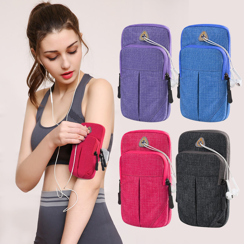 Running mobile phone arm sleeve female sports fitness men and women mobile phone bag arm sleeve arm bag wrist bag arm bag summer thin section