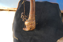 Tibetan Buddhist supplies Nepal handicrafts pure copper ornaments exquisite faucet horn ornaments