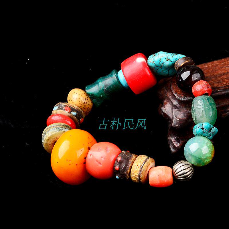 Tibetan jewelry bracelet natural eighteen bodhi seeds for men and women ethnic