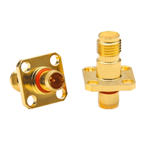 东方旭普 射频转接器 BMA SMA-JFK  BMA公转SMA母 4孔法兰穿墙18G