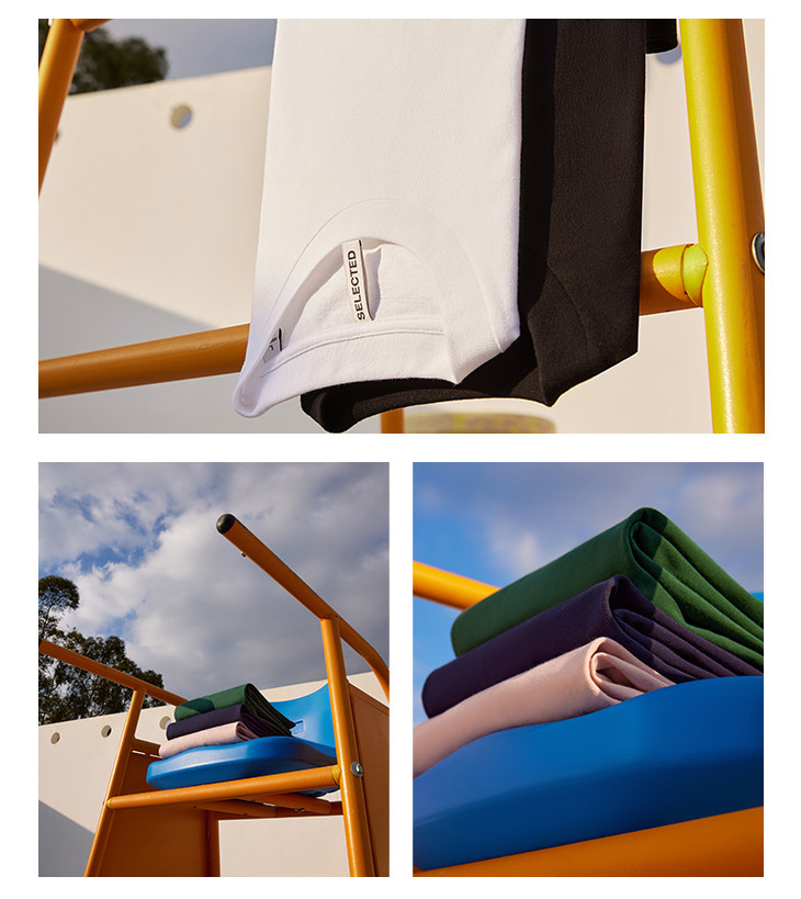 Selected 思莱德 冷感 纯色纯棉 男式圆领短袖T恤*2件 双重优惠折后￥99包邮 多色可选