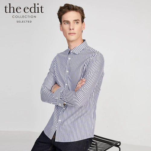 CD2.26 Выбранный Siler Pure Cotton Stripes Mustery Cassome Business Shirt Male S | 420105542