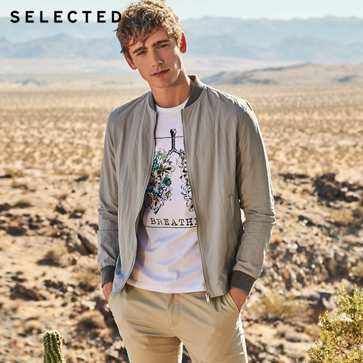 Blouson homme SELECTED    en Nylon - Ref 3117693 Image 1