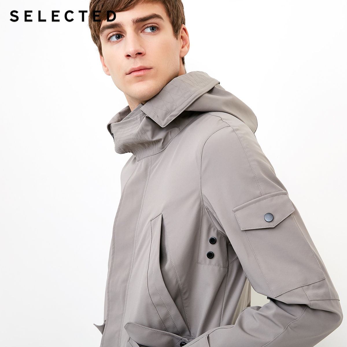 Blouson homme SELECTED    manches longues en Nylon - Ref 3118710 Image 4