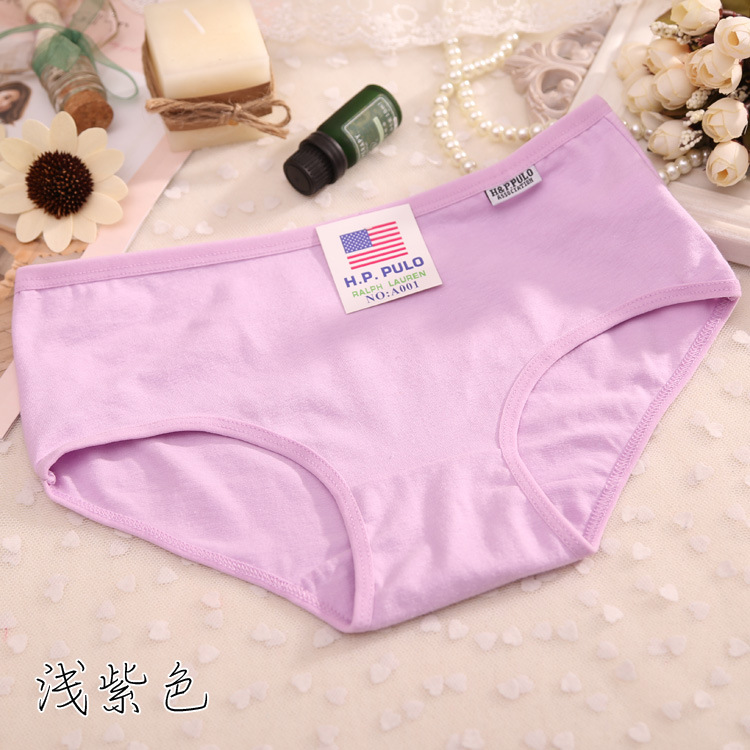 Cô gái vải cotton Cô gái đồ lót eo giữa kích thước lớn học sinh rắn màu lớn trẻ em bông góc phẳng quần lót calvin klein nữ chính hãng