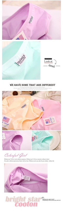 Cô gái vải cotton Cô gái đồ lót eo giữa kích thước lớn học sinh rắn màu lớn trẻ em bông góc phẳng quần lót lưới nam