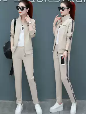 2021 Spring and Autumn new women's autumn high-end brand fashion foreign style leisure sportswear set three sets