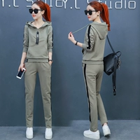 Демисезонный осенний модный спортивный костюм для отдыха, комплект, 2018