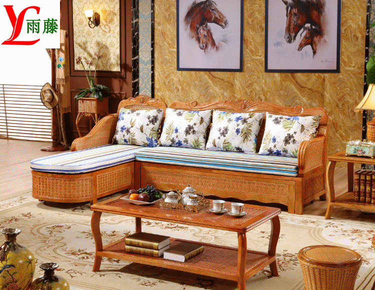 Mây sofa sofa mây mây thực giường sofa phòng khách sofa góc kết hợp đan bằng mây giường ghế sofa giường 3088 - Ghế sô pha ghế sofa gỗ