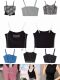 Lori Pa Short Crop Top Camisole with Beautiful Back Design, Women's Sports Black Tube Top, Sleeveless Undershirt, Inner Wear Top