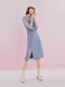 Lolipa Spring and Summer New Irregular Pleated Dress Lace Base Shirt Two-Piece Set with Slit Strap Dress