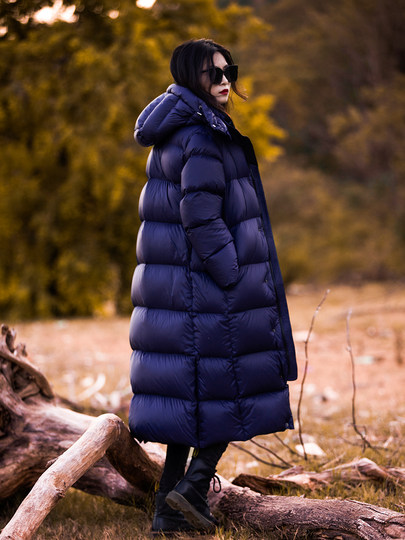 Feather 400g 2.0 second generation upgraded couple model 95 white goose down sweat long thickened cold-resistant down jacket for women