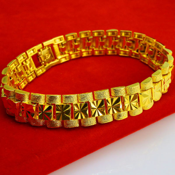Gold Handmade Men's Women's Section 9999 Foot Gold Pure Gold Sub 24K Wide Fashion New True Gold Gifts New Year Gifts