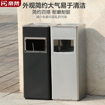 Commercial stainless steel trash can vertical ashtray barrel hotel classification corridor elevator entrance lobby office building large