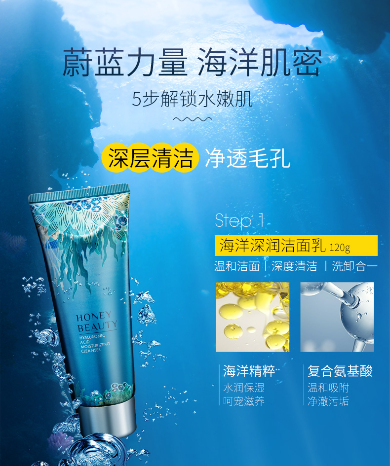 国家地理限量定制款 透蜜 玻尿酸补水护肤品5件套盒 图5