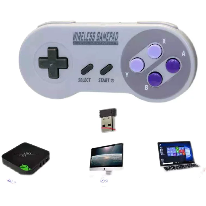 New Classic Classic Mini SNESmini Android Wireless USB Computer Game Controller 2.4G Driver-Free