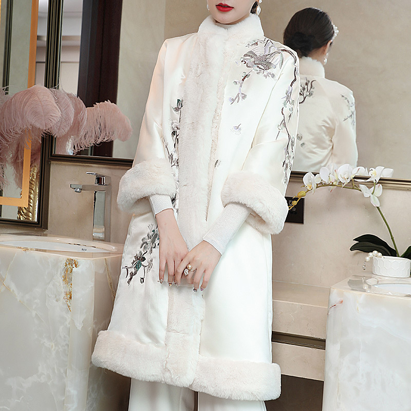 Retro Cotton Cotton Woman Winter Heating Warm Warm Warm Cotton Cotton High-end Flagrobe Coat Coat Cotton