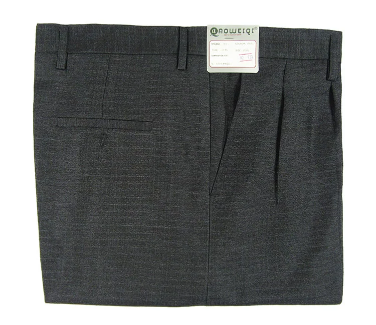 Mùa thu và mùa đông béo nam mới quần chống nhăn miễn phí / quần lưng cao squat quần nam / quần XL phù hợp với quần quần vải caro