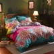 Quả dâu tây gia đình giường đơn giản bốn chéo sọc vải quilt phim hoạt hình ký túc xá sinh viên ba mảnh đúp - Bộ đồ giường bốn mảnh bộ drap giường 1m6