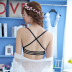 Mặt khóa vẻ đẹp trở lại áo ngực đồ lót mùa hè chéo backless thép-miễn phí nhỏ sexy ngực thu thập được đánh dấu dày mỏng. 