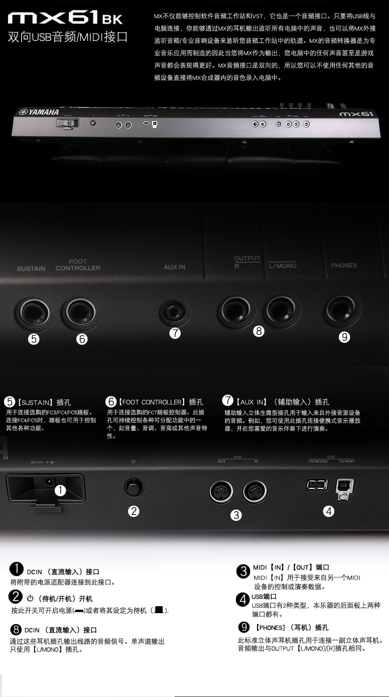 Yamaha tổng hợp Yamaha MX61 bàn phím sắp xếp 61-key bán trọng sản xuất hiệu suất với điện tử đệm đàn piano điện casio