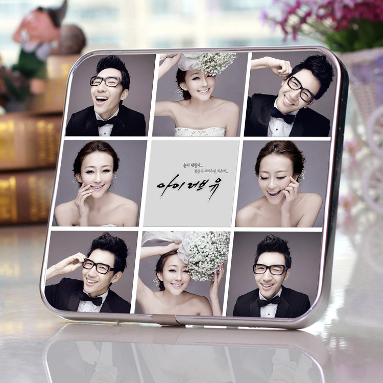 8-12 inch nine-square grid puzzle custom crystal table children baby wedding dress photo enlargement photo frame hanging wall creativity