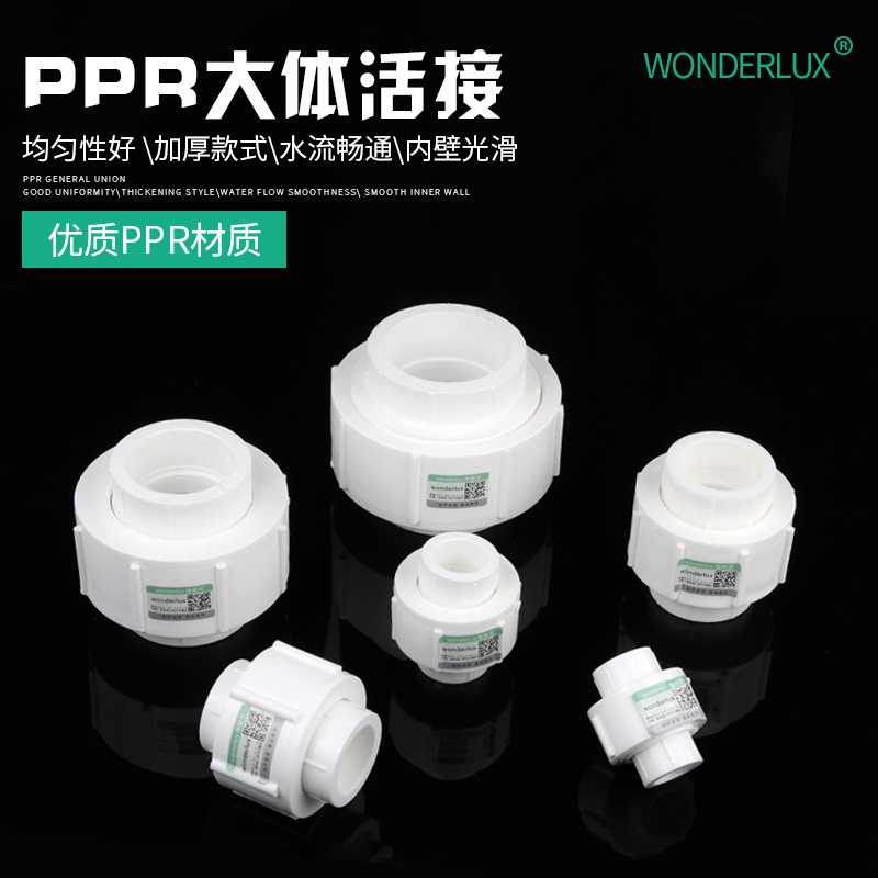 Ppr general live connection 20 25 32PPR water pipe hot melt pipe fittings 4 points 6 points ppr household live connection accessories connector