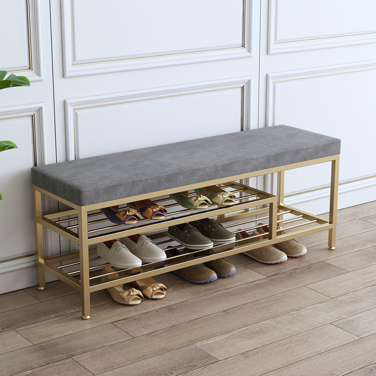 Nordic entry Shoes Stool for home doorways Sitting Shoes Cabinet Racks Light Extravagant shoes stool Entrance Door Soft Bag Cushion Bench