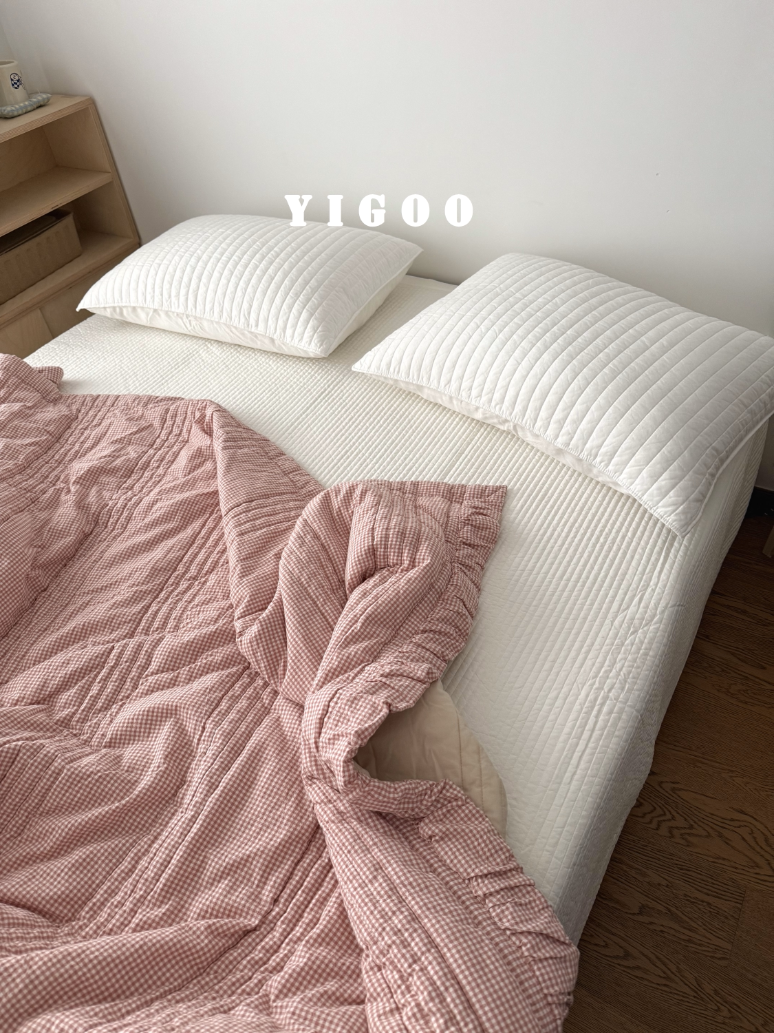 Корейское складчатое кружевное ретро цветное тканое хлопковое клетчатое модальное хлопковое четырехсезонное кондиционерное цельное одеяло мягкое после стирки