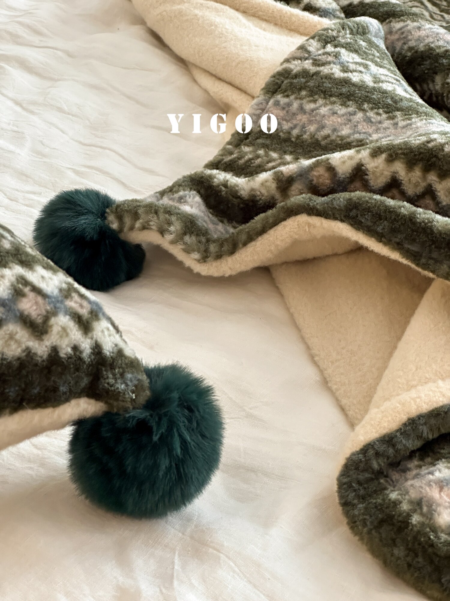 Осенне-зимнее жаккардовое покрывало под кашемир в стиле ins с узором Фэр-Айл, винтажное утолщенное одеяло для отдыха и дневного сна